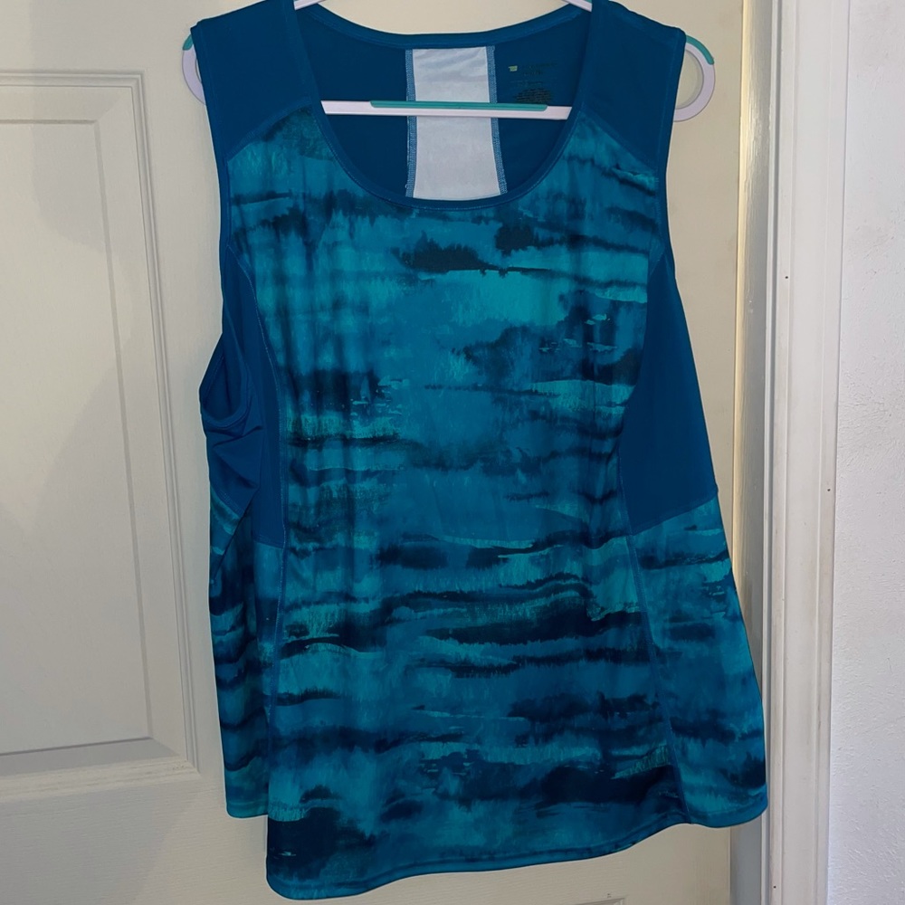 3x Tek Gear Workout Tank - Blue/Green - EUC